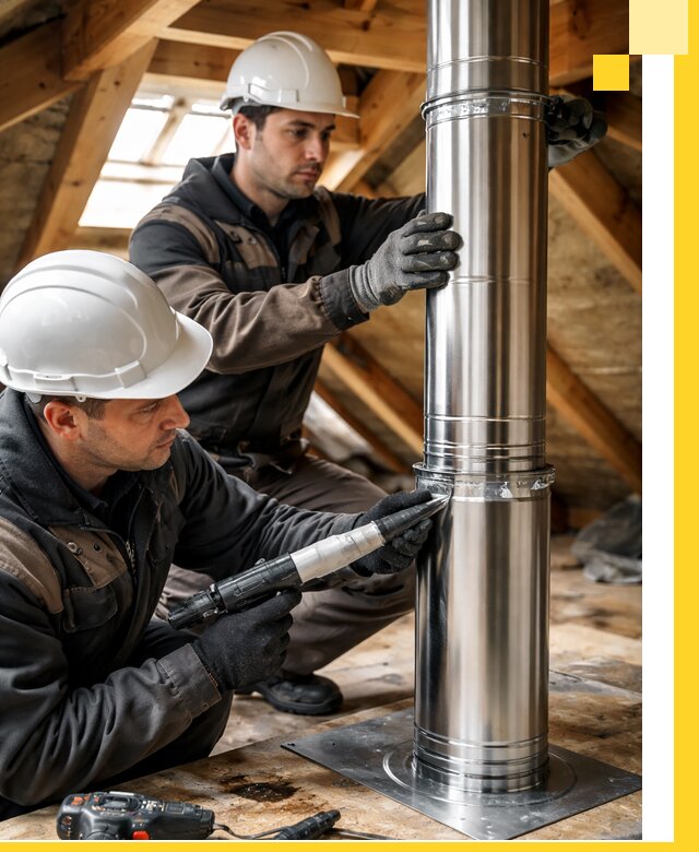 Монтаж дымоходов для каминов в Черногорске с гарантией качества