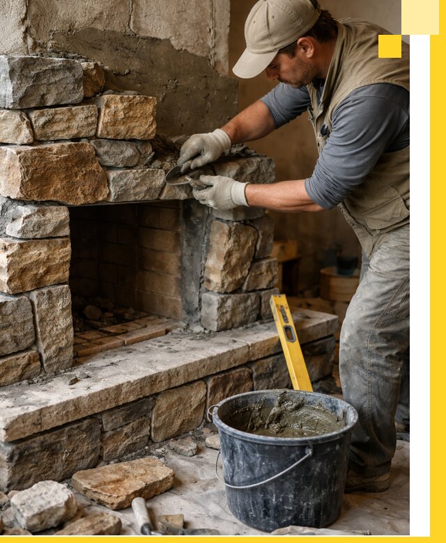 Изготовление и установка каменных каминов под ключ в Черногорске