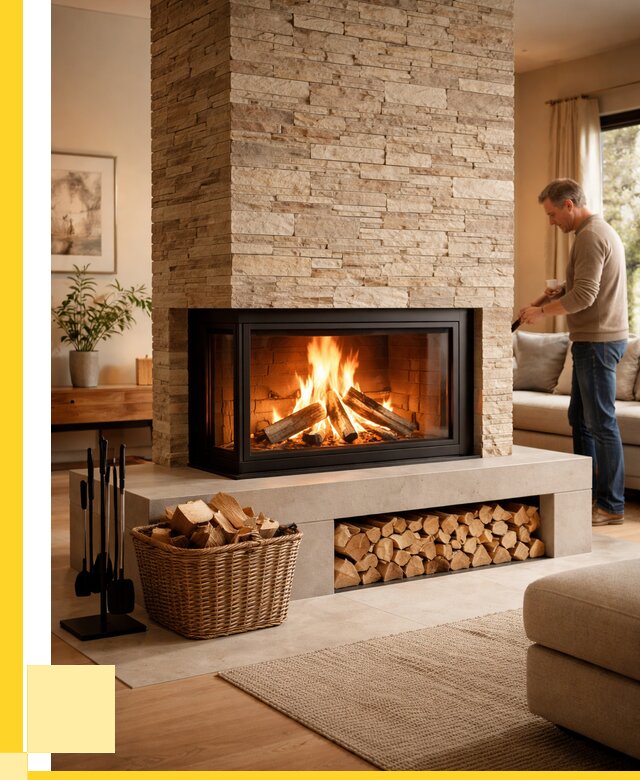 Дровяной камин под ключ в Черногорске от 204140 р. | ЭриданЧрн