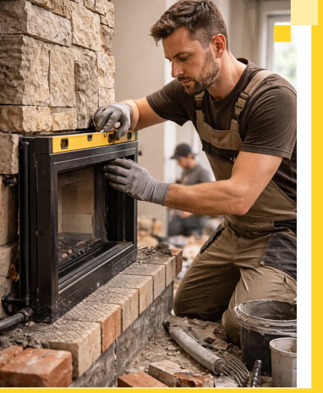 Дровяные камины под ключ в Черногорске: монтаж, обустройство