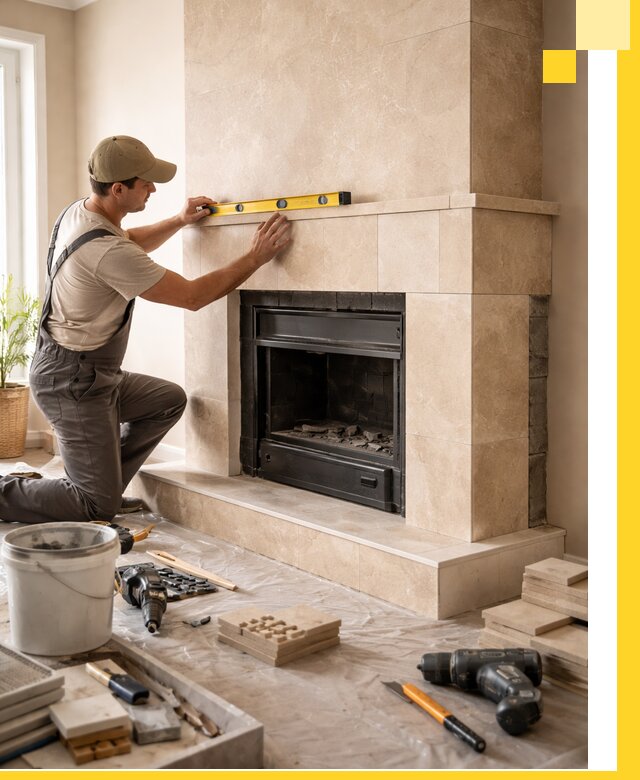 Установка и монтаж каминов в частном доме под ключ в Черногорске