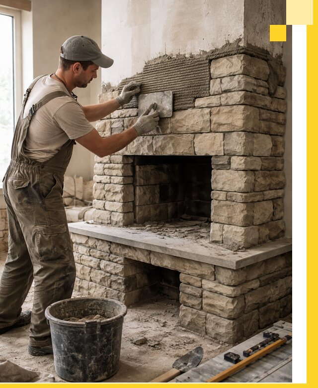 Строительство каминов под ключ в Черногорске от проектирования до монтажа