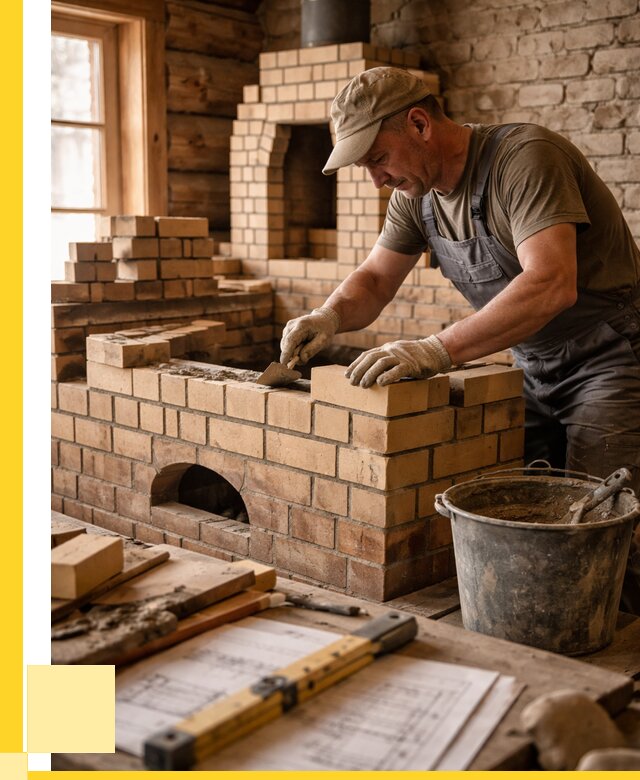 Кладка печей из кирпича в Черногорске цены от 30621 р. - ЭриданЧрн