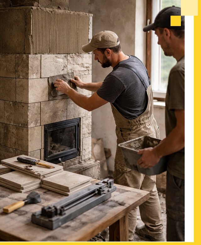 Профессиональная облицовка печей в Черногорске: керамика и камень