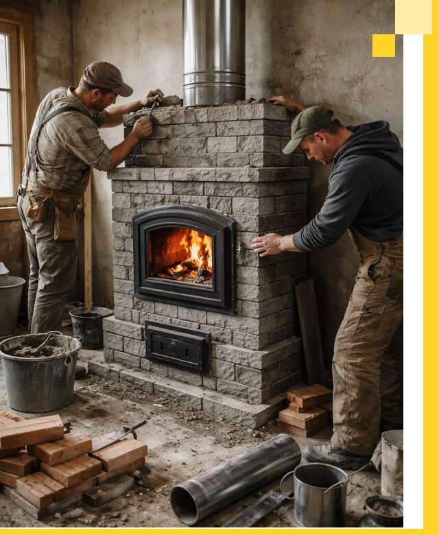 Производство, поставка и монтаж дровяных печей в Черногорске