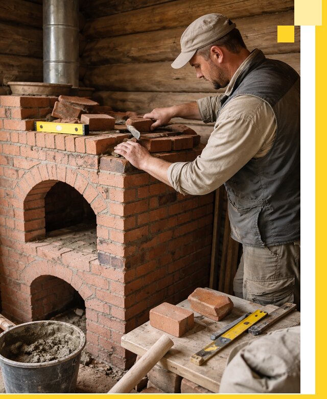 Изготовление и установка русских печей в Черногорске под ключ