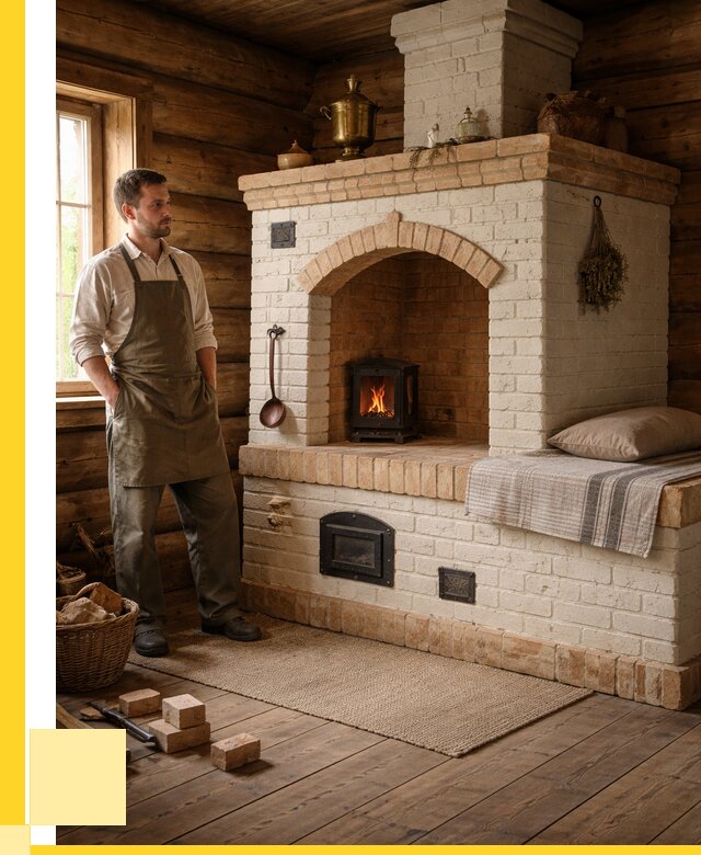 Русские печи с лежанкой под ключ в Черногорске от 153105 р. ЭриданЧрн