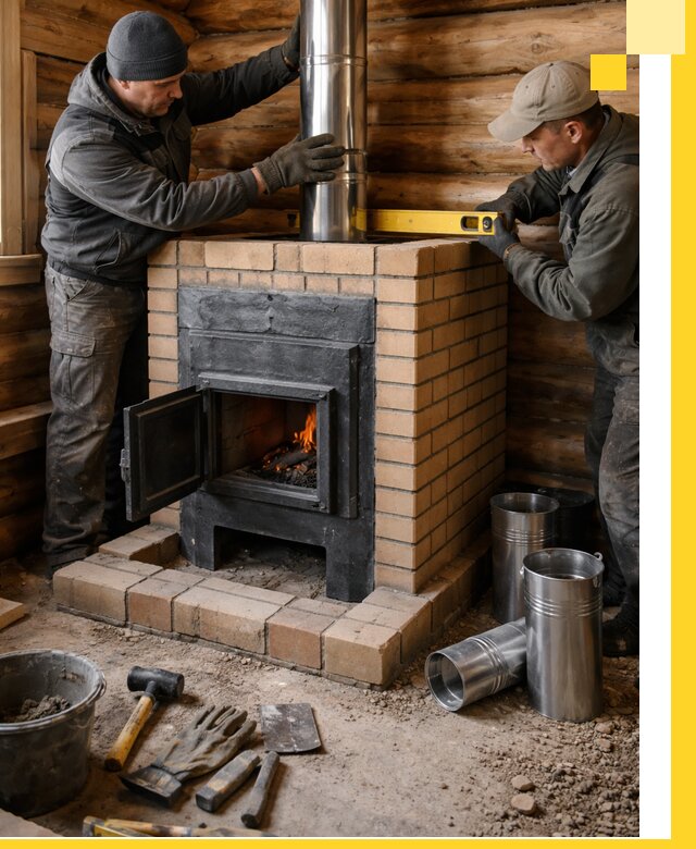 Проектирование, изготовление и установка банных печей в Черногорске