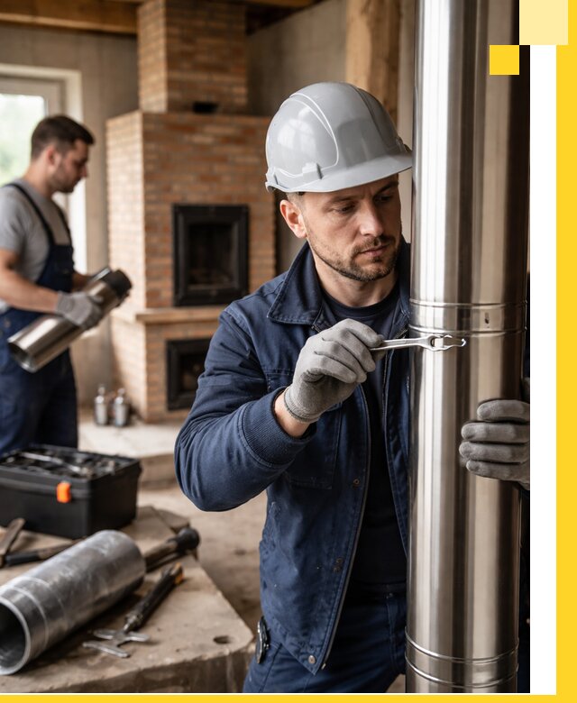 Профессиональный монтаж дымоходов для печей в Черногорске