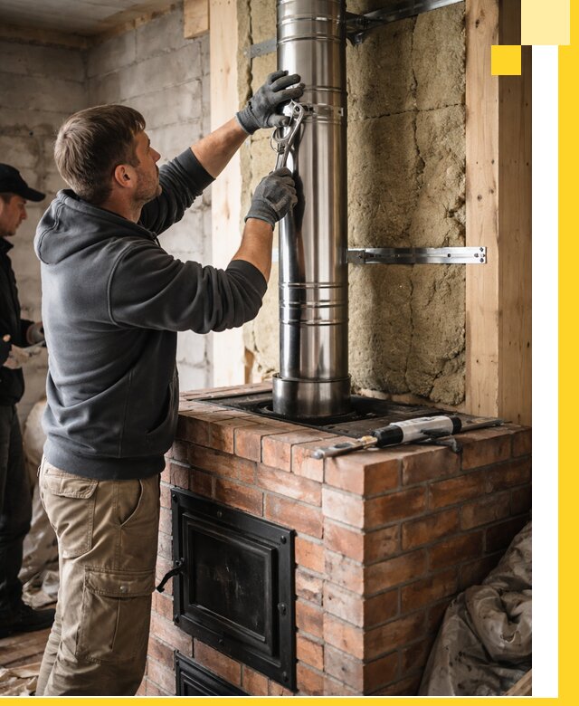 Изготовление и монтаж печей и дымоходов под ключ в Черногорске