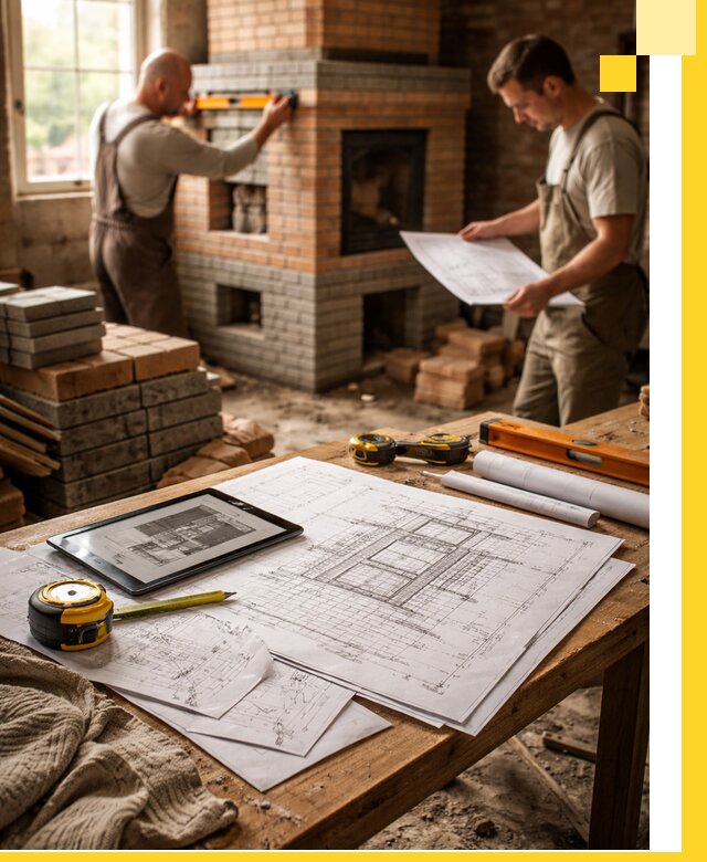 Проекты печей и каминов с индивидуальным дизайном в Черногорске