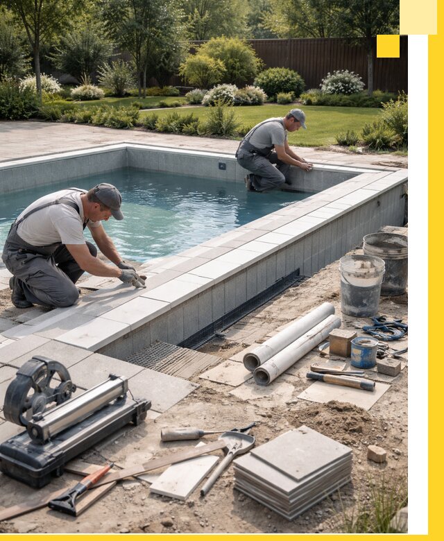 Строительство открытых бассейнов под ключ в Черногорске профессионально