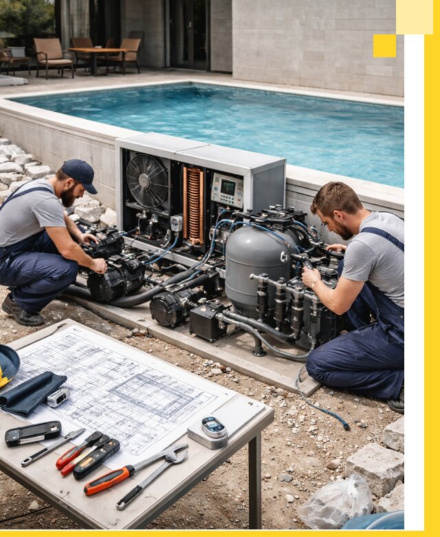 Проектирование и монтаж бассейнов с подогревом в Черногорске