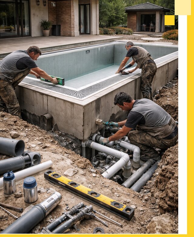 Строительство переливных бассейнов в Черногорске под ключ