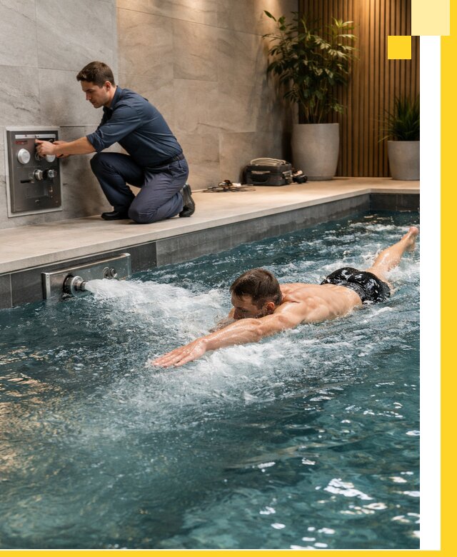 Проектирование и монтаж бассейнов с противотоком в Черногорске