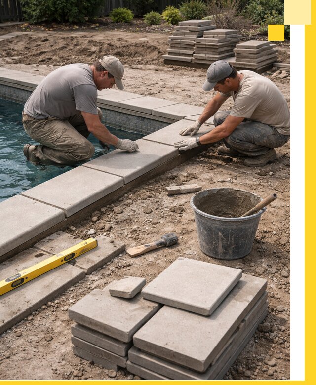 Установка и изготовление копингового камня для бассейнов в Черногорске