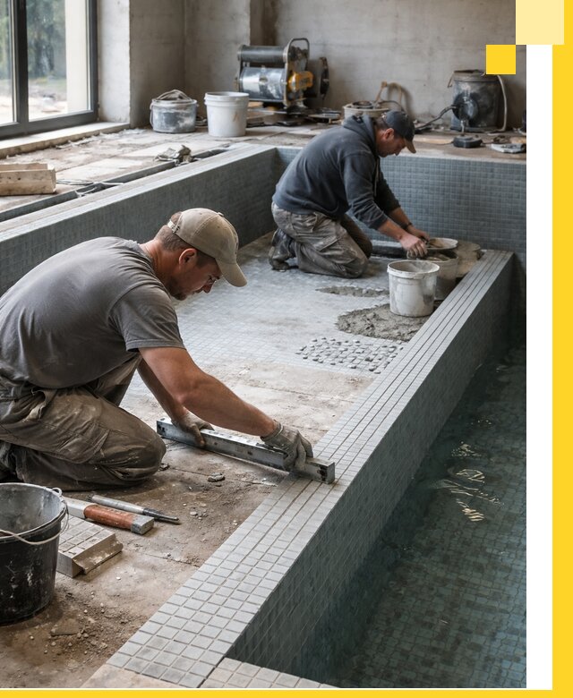 Строительство бассейна в частном доме в Черногорске под ключ