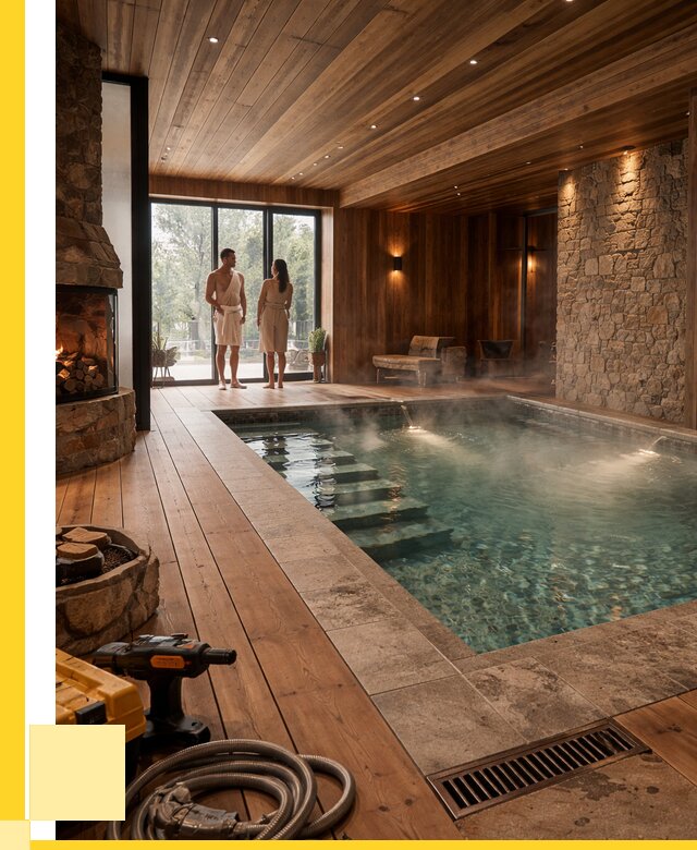 Проекты бань с бассейном под ключ в Черногорске от 76553 р., ЭриданЧрн