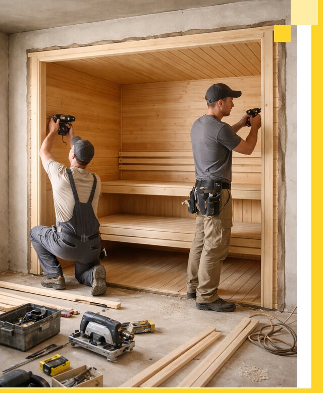 Монтаж саун под ключ в Черногорске — проектирование и установка