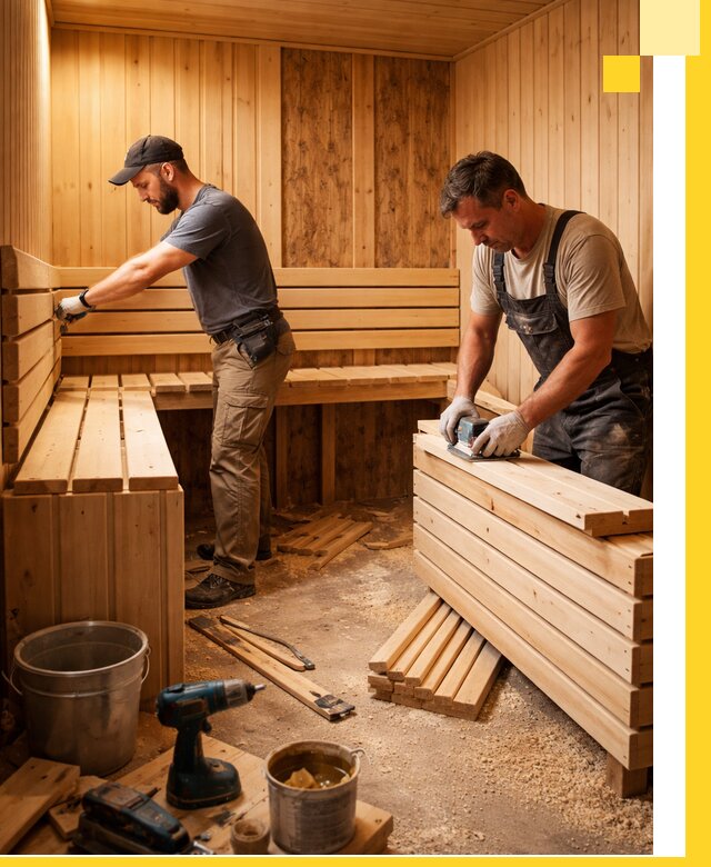 Профессиональный комплексный ремонт саун под ключ в Черногорске
