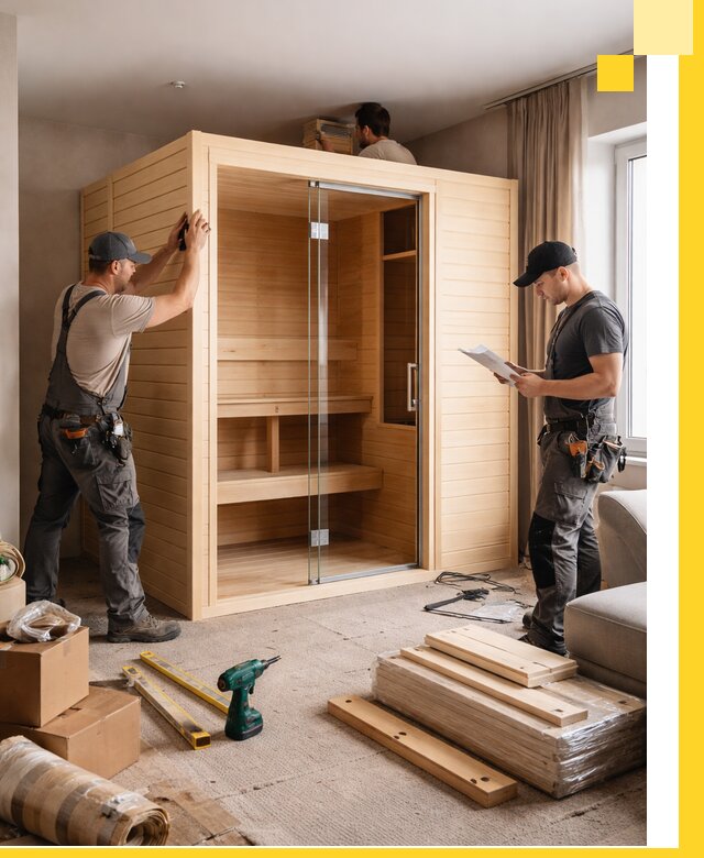 Установка и благоустройство саун в квартире в Черногорске