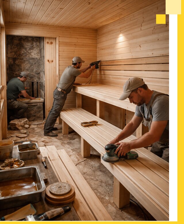 Профессиональная отделка бань в Черногорске под ключ, с гарантией