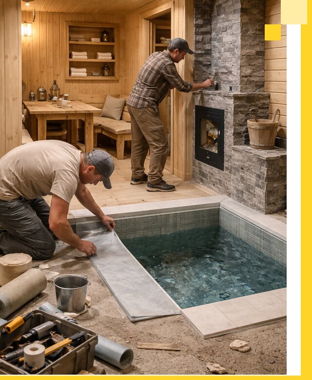 Строительство бань с комнатой отдыха под ключ в Черногорске