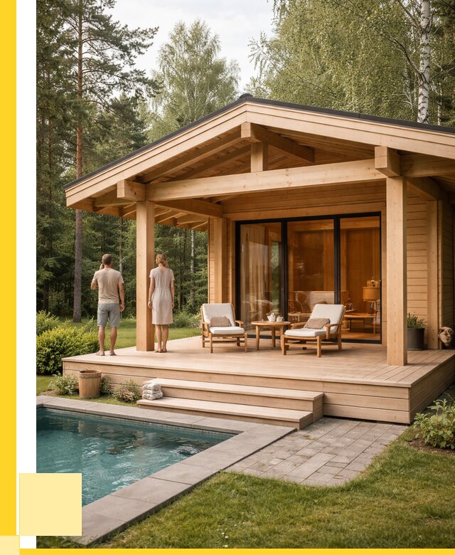 Бани с террасой под ключ в Черногорске от 612420 р. | ЭриданЧрн