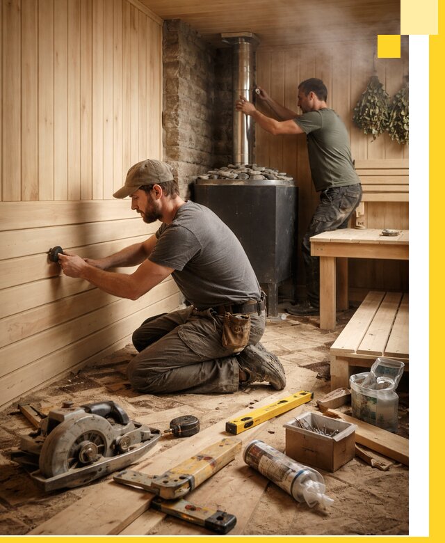 Полное строительство и оснащение парных под ключ в Черногорске