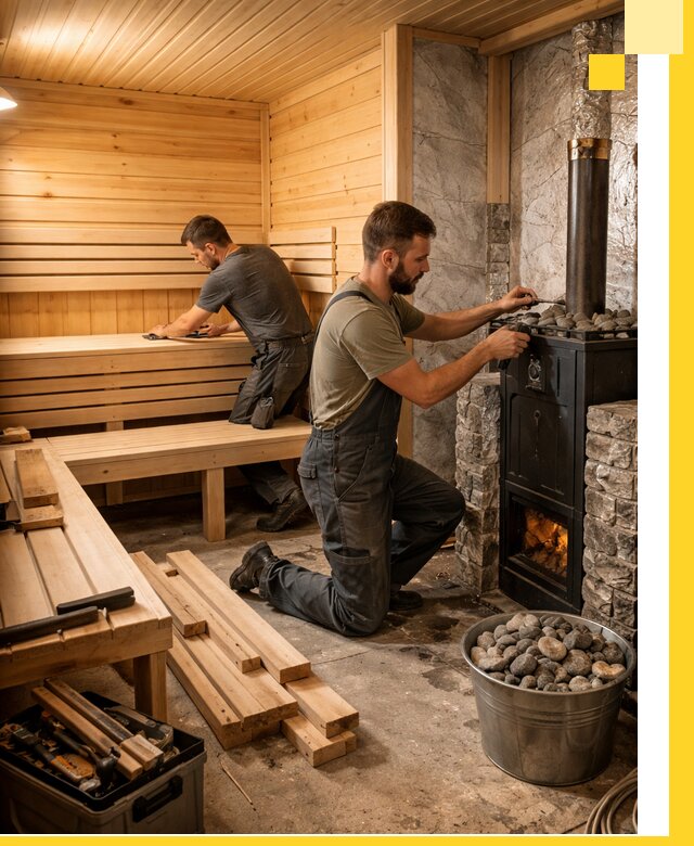 Дизайн и строительство интерьеров бань под ключ в Черногорске