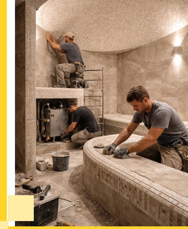 Монтаж хамамов под ключ в Черногорске от 255175 р. ЭриданЧрн